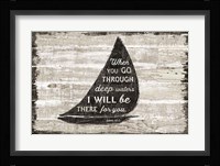 Driftwood Coast Scripture I Framed Print