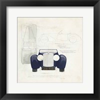 Roadster II Blue Car Fine Art Print