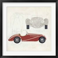 Roadster I Red Car Framed Print