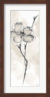 Solitary Dogwood II Taupe Fine Art Print