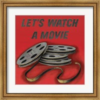 Lets Watch a Movie Red Fine Art Print