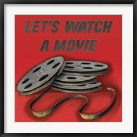 Lets Watch a Movie Red Fine Art Print