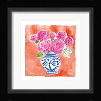 Chinoiserie Roses I Framed Print