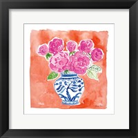 Chinoiserie Roses I Framed Print