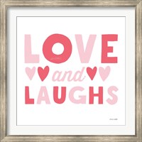 Love and Laughs Pink Fine Art Print