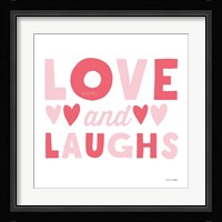 Love and Laughs Pink Fine Art Print