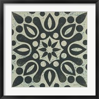 Black and White Tile IV Framed Print