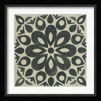 Black and White Tile III Framed Print