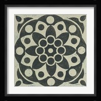 Black and White Tile II Framed Print