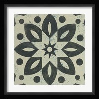 Black and White Tile I Framed Print