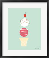 Ice Cream and Cherry I Framed Print