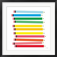 Colored Pencils Framed Print