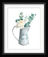 Floursack Home V on White Framed Print