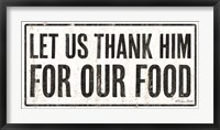 Let Us Thank Him For Our Food Fine Art Print