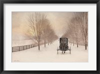 Snowy Amish Lane Fine Art Print