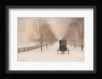Snowy Amish Lane Fine Art Print