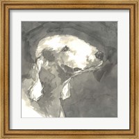 Sepia Modern Dog I Fine Art Print