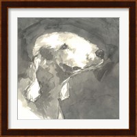 Sepia Modern Dog I Fine Art Print