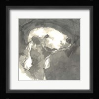 Sepia Modern Dog I Fine Art Print