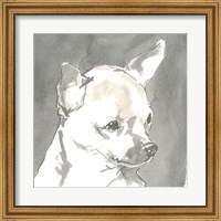 Sepia Modern Dog III Fine Art Print