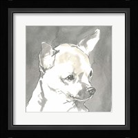 Sepia Modern Dog III Fine Art Print