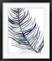 Blue Feathered Palm I Framed Print