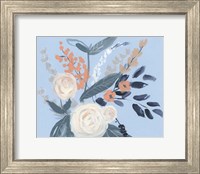 Eucalyptus Bouquet on Blue II Fine Art Print