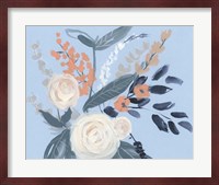 Eucalyptus Bouquet on Blue II Fine Art Print