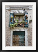 Italian Window Flowers I Fine Art Print