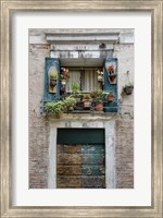 Italian Window Flowers I Fine Art Print