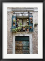 Italian Window Flowers I Fine Art Print