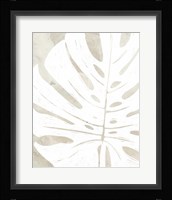 Linen Tropical Silhouette I Framed Print