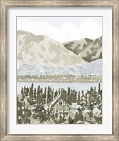 Watercolor Mountain Retreat I Fine Art Print