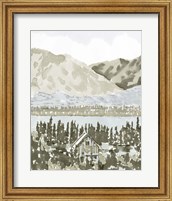 Watercolor Mountain Retreat I Fine Art Print