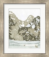 Watercolor Mountain Retreat II Fine Art Print