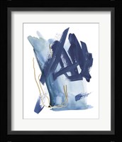 Indigo Collide I Framed Print