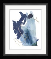 Indigo Collide III Framed Print