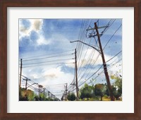 Urban Lines & Poles III Fine Art Print
