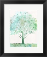 Aquamarine Tree I Fine Art Print