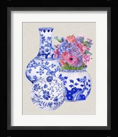 Delft Blue Vases II Framed Print
