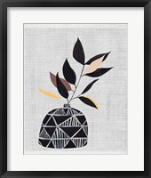 Decorated Vase with Plant IV Framed Print