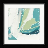 Flowing Teal II Framed Print