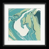 Flowing Teal IV Framed Print