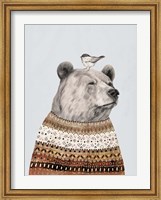 Fair Isle Bear I Fine Art Print