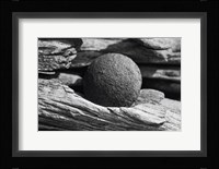 Wood And Metal Ball Abstract Fine Art Print