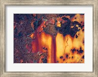 Details Of Rust And Paint On Metal 1 Fine Art Print