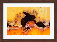 Details Of Rust And Paint On Metal 2 Fine Art Print