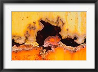 Details Of Rust And Paint On Metal 2 Fine Art Print