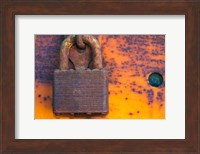 Details Of Rust And Paint On Metal 18 Fine Art Print