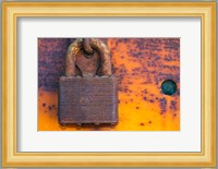 Details Of Rust And Paint On Metal 18 Fine Art Print